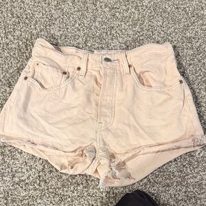 Levi's Light Pink Jean Shorts